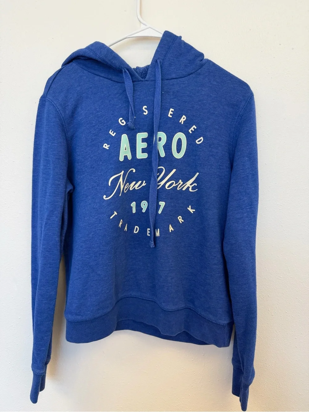 Aeropostale Royal Blue Graphic Pullover Hoodie
